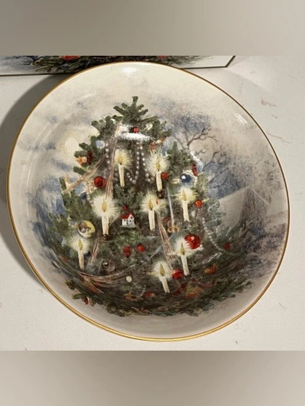 Pottery Barn Nostalgic Christmas Tree Bowls Set Of 4 In Box